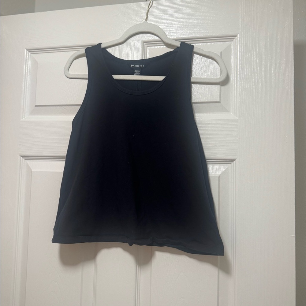 Athleta Black Scoop Neck Tank Top - Picture 2 of 7